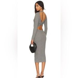 Long Sleeve Ribbed Fitted Dress
